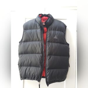 Vintage 90s NIKE ACG FullZip Goose Down Black Vest Jacket Size Large Man’s Rare!